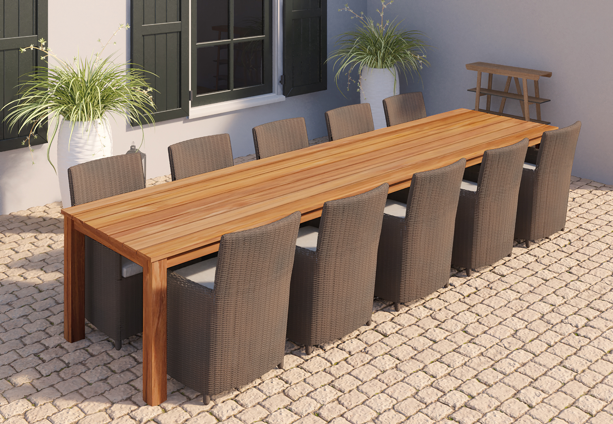 Rustic - Mesa em Teca 300cm - Image 2