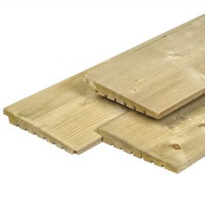 Tábua entalhe para sobreposição Pinho Nórdico secção 1.4-2.8x19.5cm