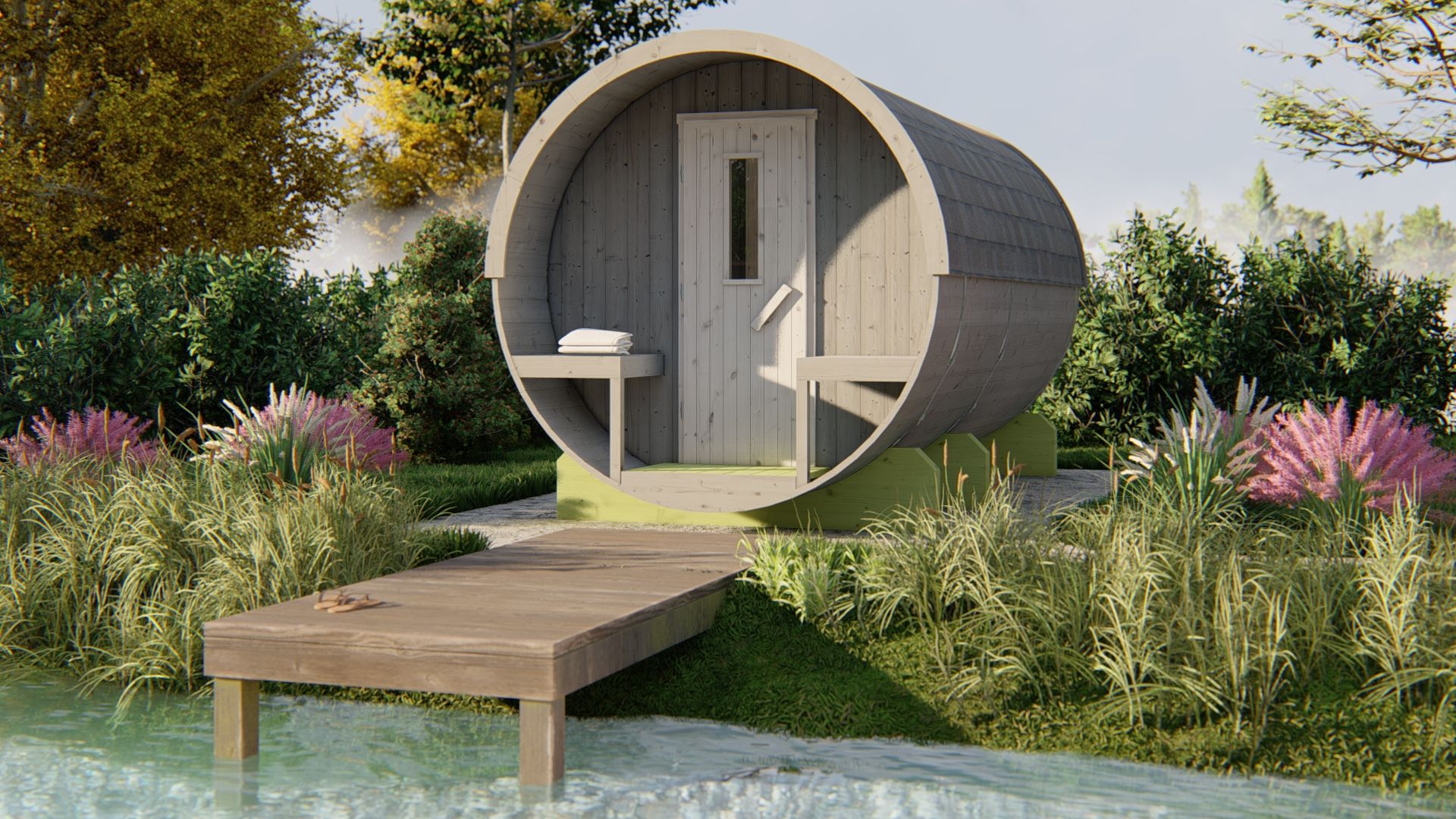 Sauna Barrel Ø215x400 (madeira termo tratada) - Image 2