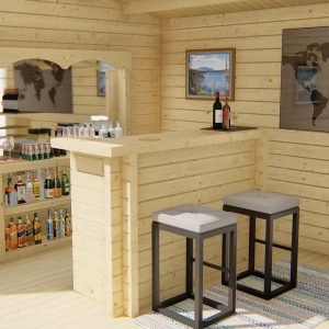 Complementos para abrigos- Balcão e Estante Bar