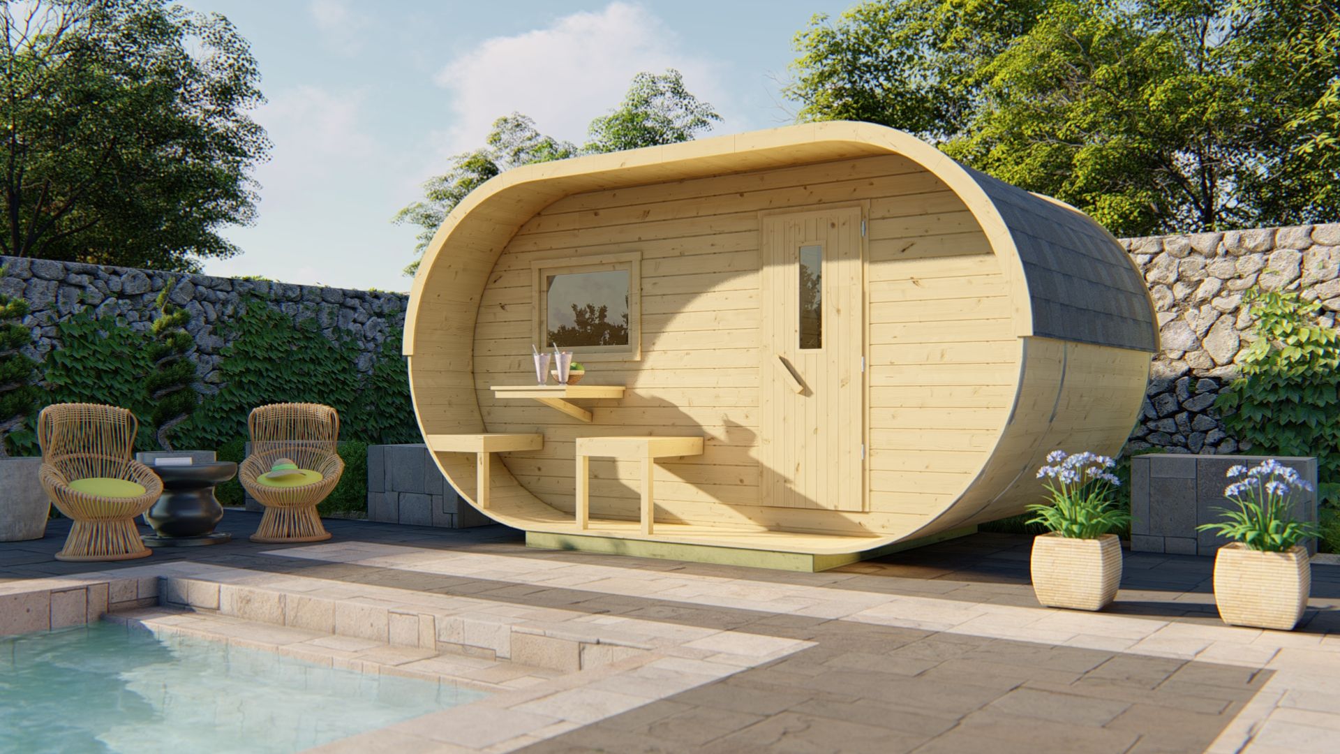 Sauna Oval (Abeto)