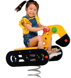 Jogo de mola em HDPE "Construction machines" modelo retroescavadora