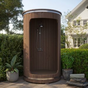 Chuveiro Exterior Ø130 (madeira termo tratada)