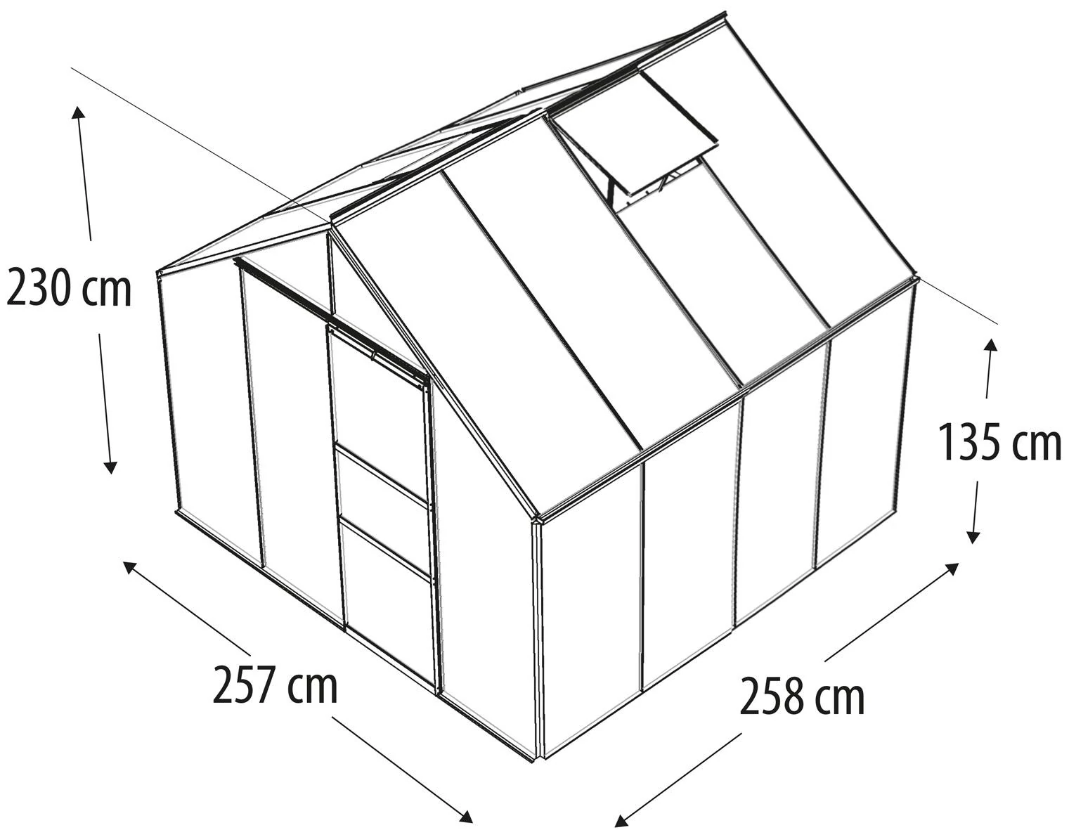 Estufa Neptune 6700(6,7m²) policarbonato alveolar - Image 2