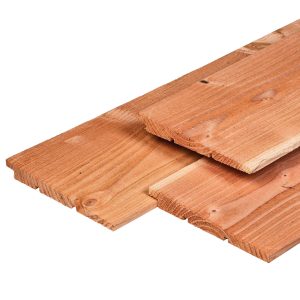 Tábua entalhe para sobreposição Pinho Douglas Eco secção 1.1-2.2x19.5cm