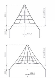 Pirâmide de corda- 2,0m - Image 3