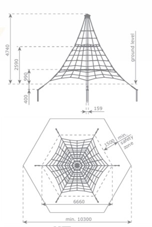 Pirâmide de corda- 4,5m - Image 3