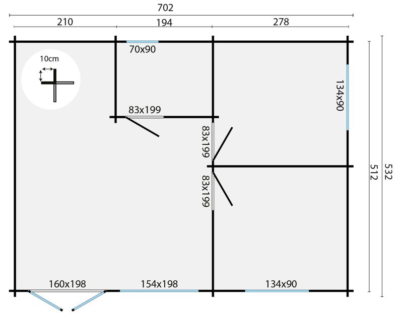 Moderna Bungalow - 532 x 702cm - Image 6