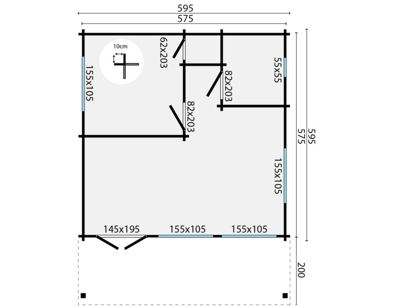 Jackson Bungalow - 595 x 595cm + 200cm - Image 8